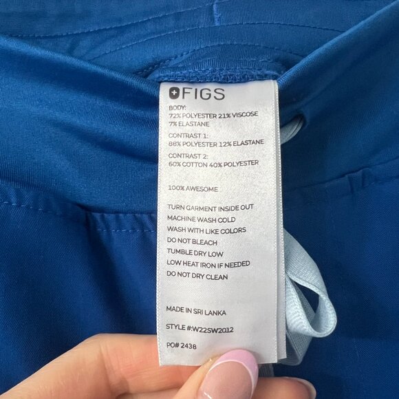 High Waisted Zamora Jogger Scrub Pants - Royal Blue - Picture 4 of 5